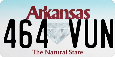 AR license plate 464VUN