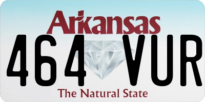 AR license plate 464VUR