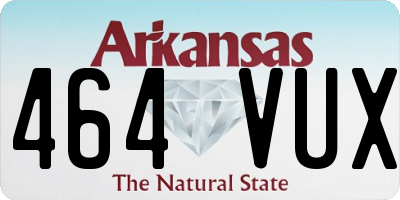 AR license plate 464VUX