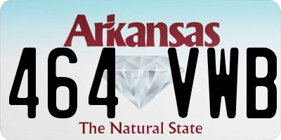 AR license plate 464VWB