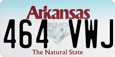 AR license plate 464VWJ