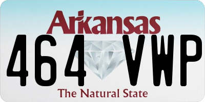 AR license plate 464VWP