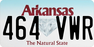 AR license plate 464VWR