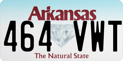 AR license plate 464VWT