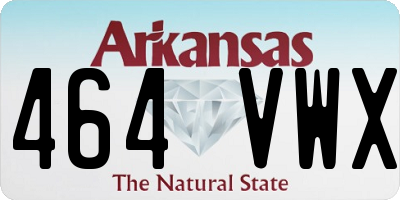 AR license plate 464VWX
