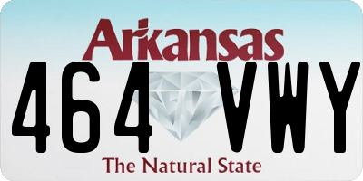 AR license plate 464VWY