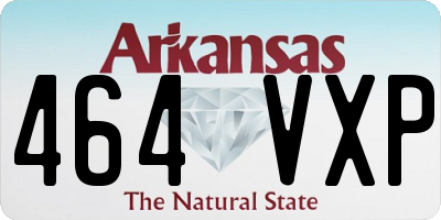 AR license plate 464VXP