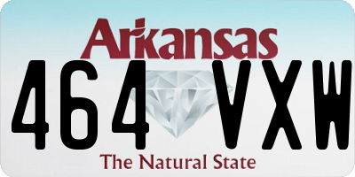 AR license plate 464VXW