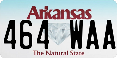 AR license plate 464WAA