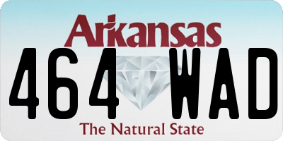 AR license plate 464WAD