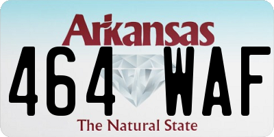 AR license plate 464WAF