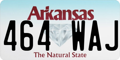 AR license plate 464WAJ