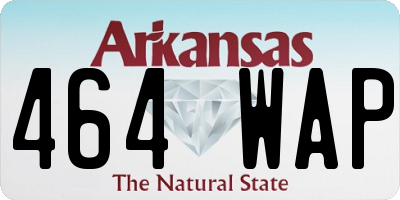AR license plate 464WAP