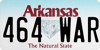 AR license plate 464WAR