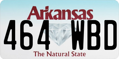 AR license plate 464WBD