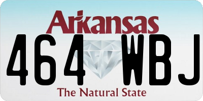 AR license plate 464WBJ