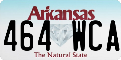 AR license plate 464WCA