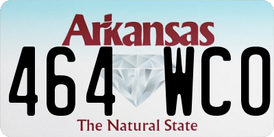 AR license plate 464WCO