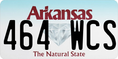 AR license plate 464WCS
