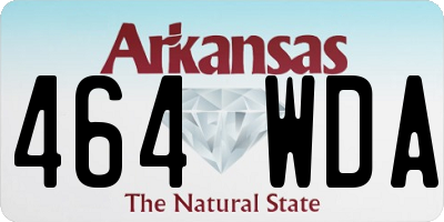 AR license plate 464WDA