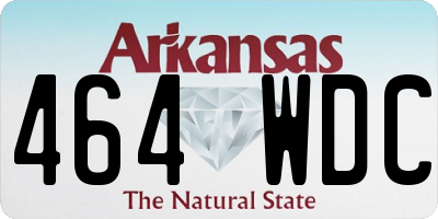 AR license plate 464WDC