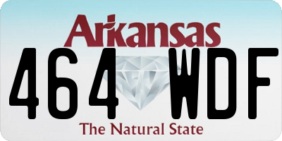 AR license plate 464WDF