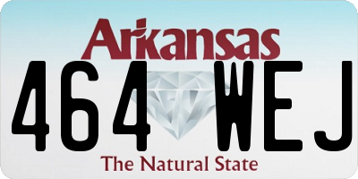 AR license plate 464WEJ