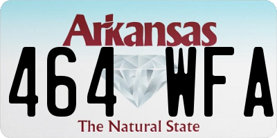AR license plate 464WFA