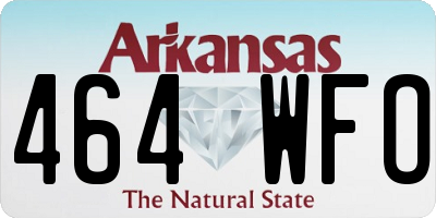 AR license plate 464WFO