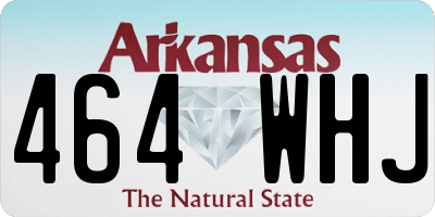 AR license plate 464WHJ