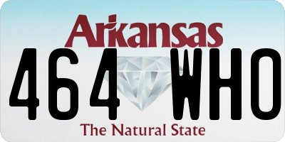 AR license plate 464WHO