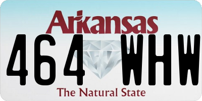 AR license plate 464WHW