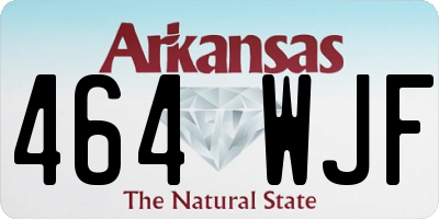 AR license plate 464WJF