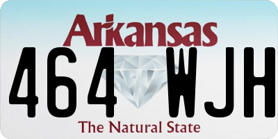 AR license plate 464WJH