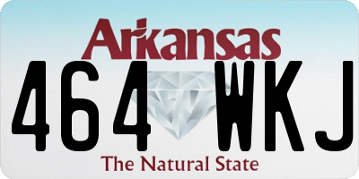 AR license plate 464WKJ