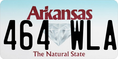 AR license plate 464WLA