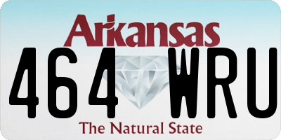 AR license plate 464WRU