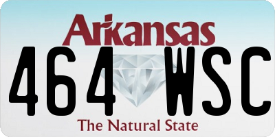 AR license plate 464WSC