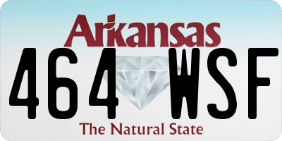 AR license plate 464WSF