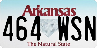 AR license plate 464WSN