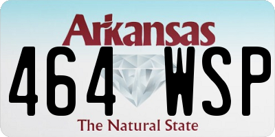 AR license plate 464WSP