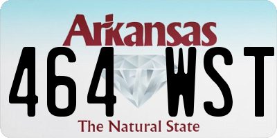 AR license plate 464WST