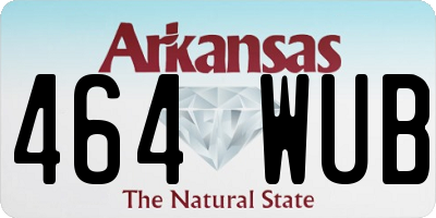 AR license plate 464WUB