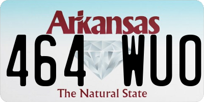 AR license plate 464WUO