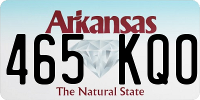 AR license plate 465KQO