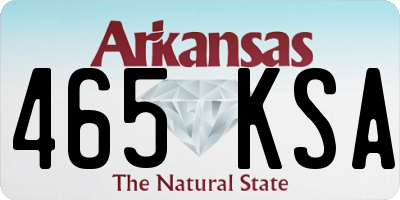 AR license plate 465KSA