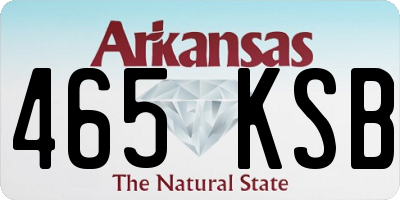 AR license plate 465KSB