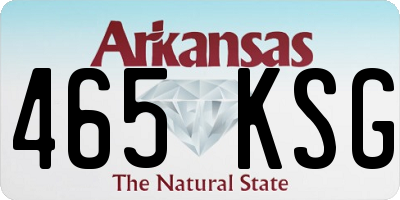 AR license plate 465KSG