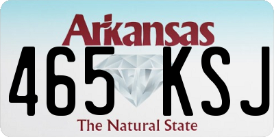 AR license plate 465KSJ