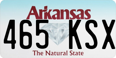 AR license plate 465KSX